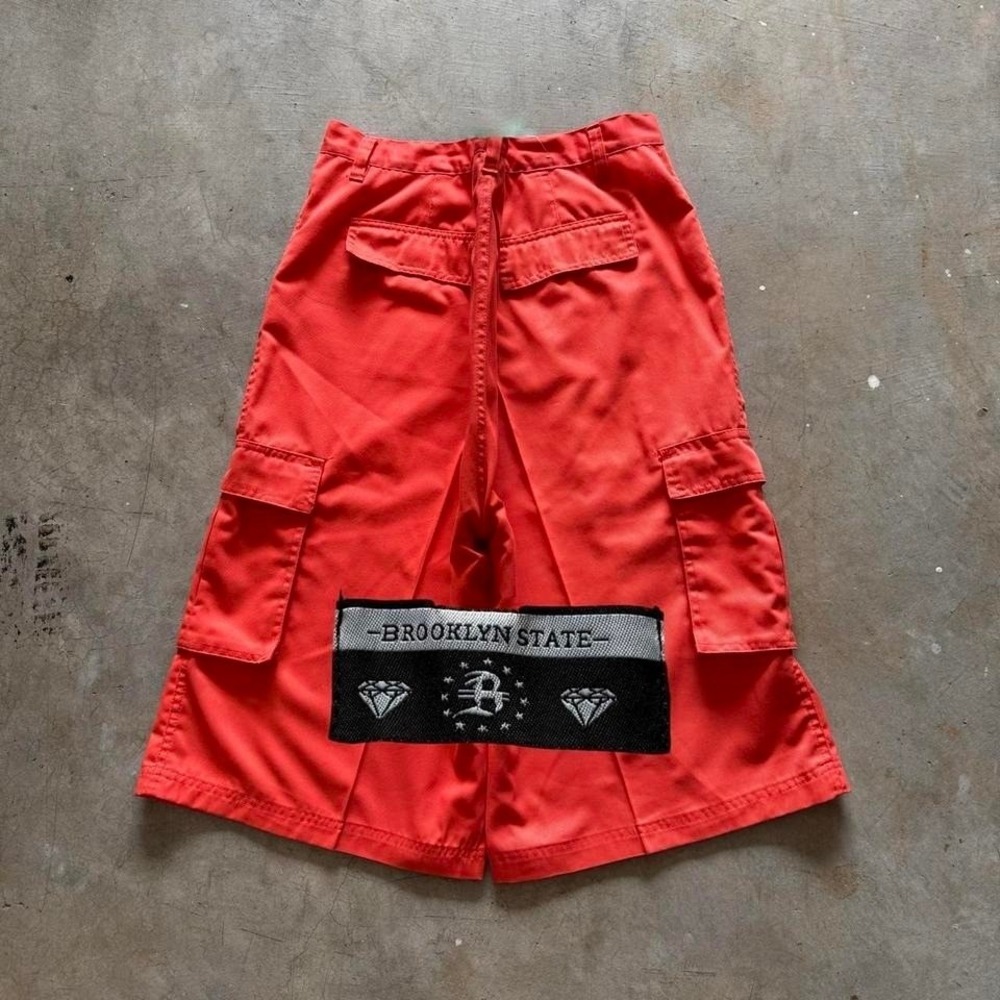 Baggy Brooklyn State Cargo Shorts Long Southpole Styl Jorts Vintage Y2K 40